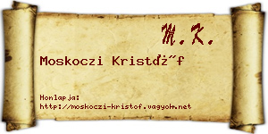 Moskoczi Kristóf névjegykártya